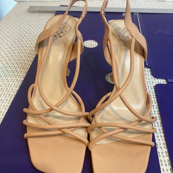 Vince Camuto Tan Strappy Sandals - Picture 1 of 6